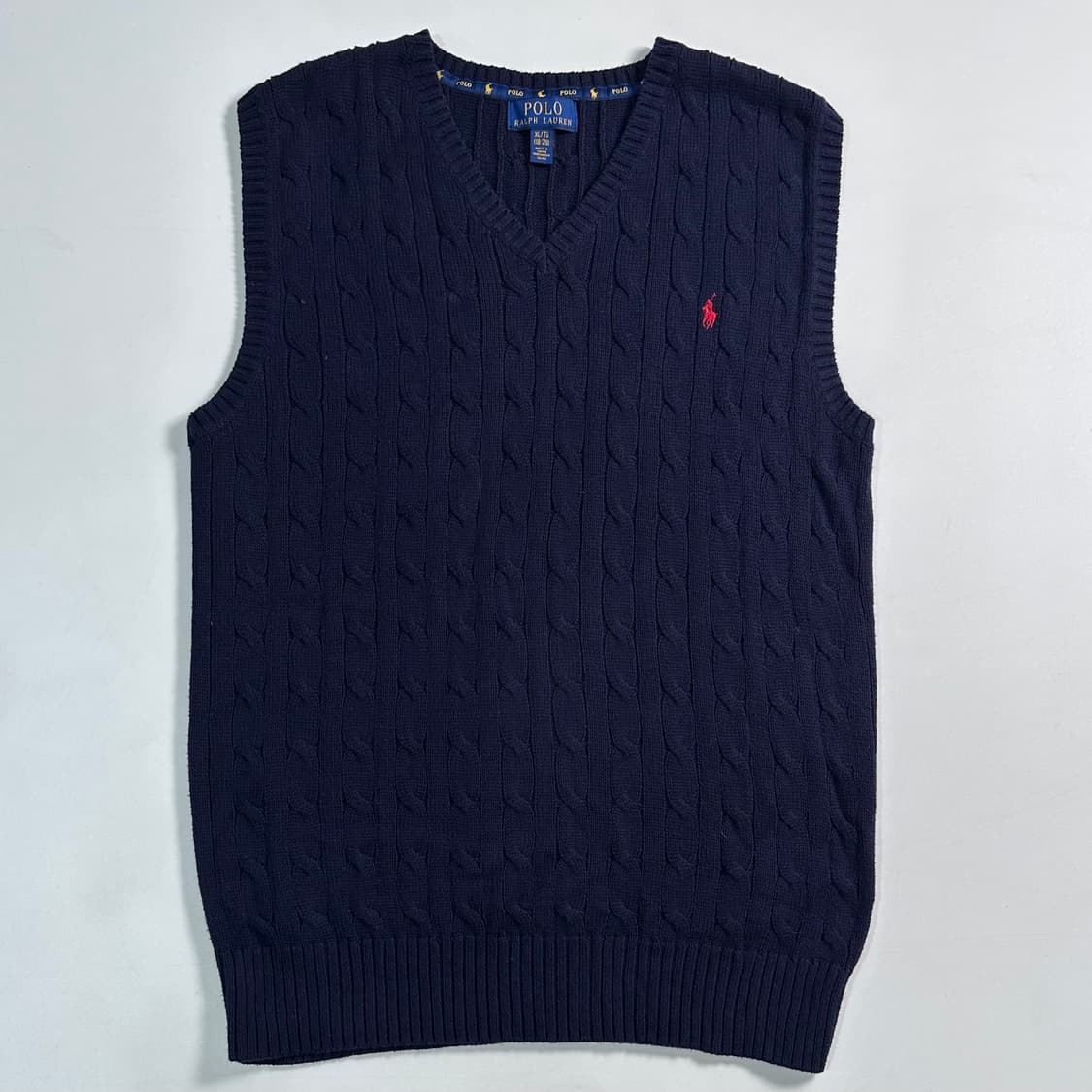 폴로 랄프로렌 보이즈 케이블 니트 조끼 상품이미지1