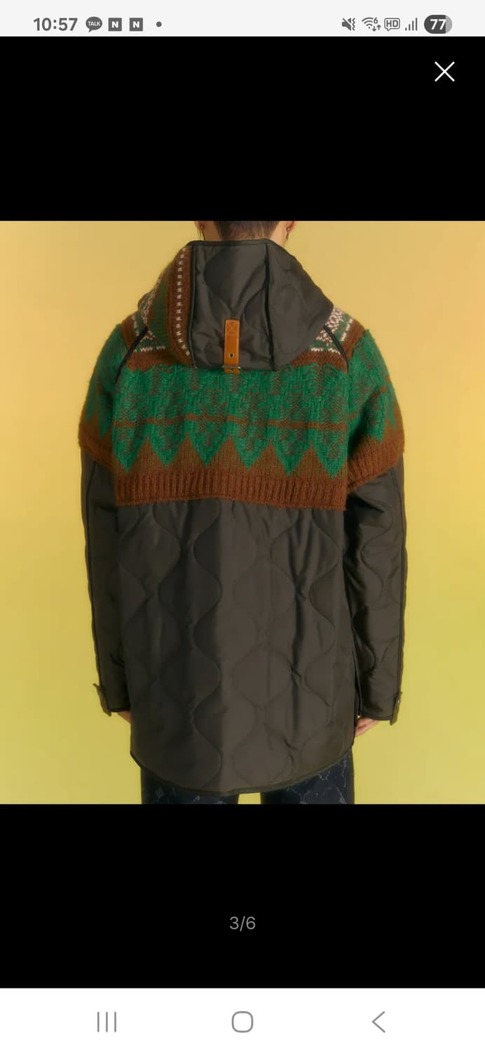 엔더슨벨 니트패치 퀼티드 파카XL 상품이미지3