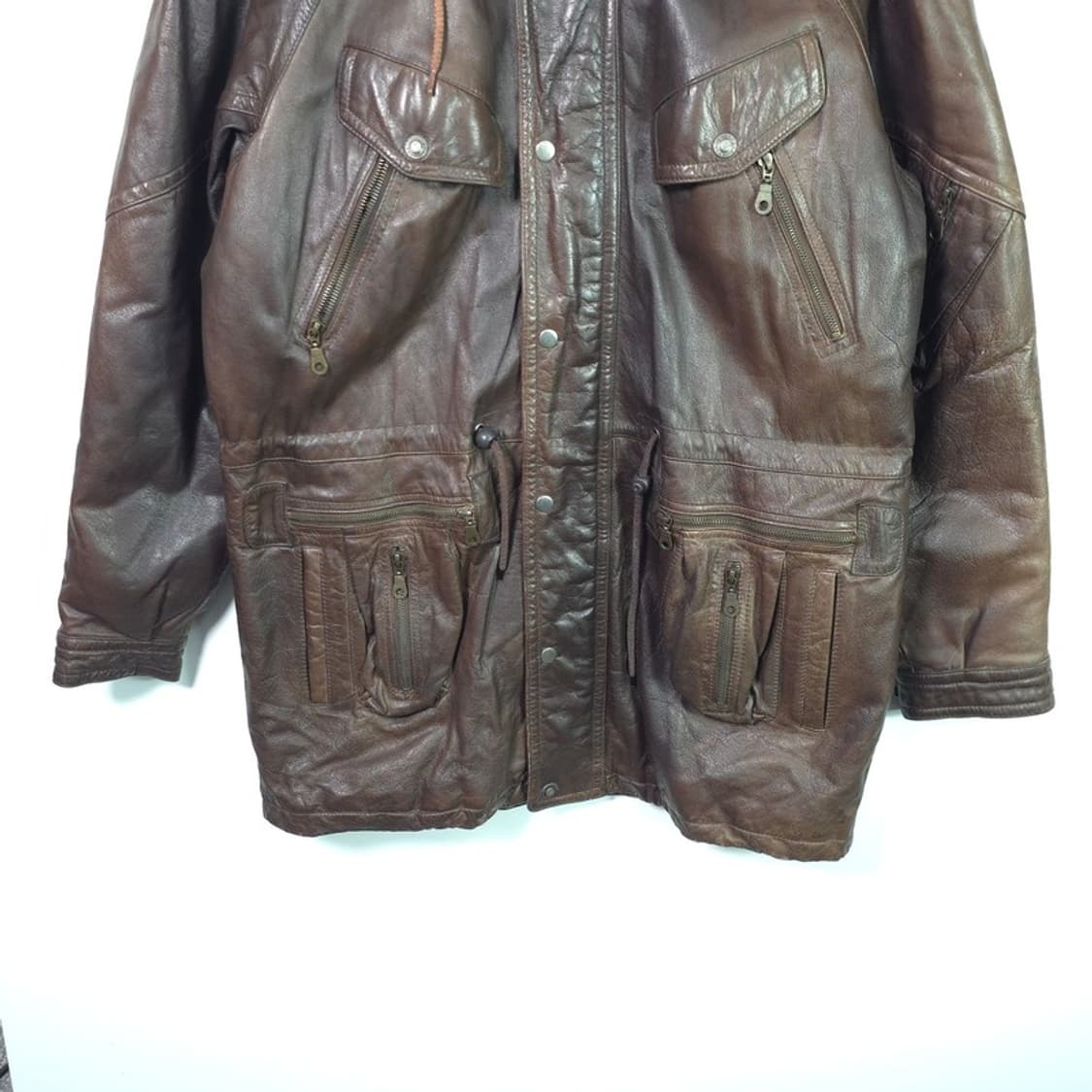 HaeDong Leather Garment 빈티 레더 파카 XL 상품이미지4