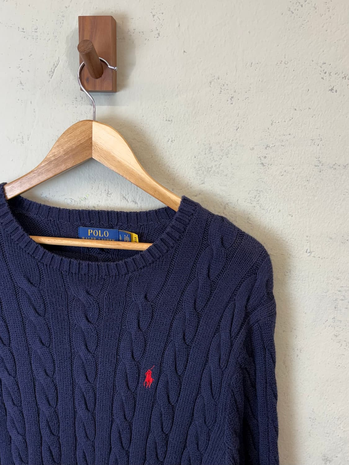 폴로랄프로렌 큐알 인증 네이비 케이블 니트 상품이미지4
