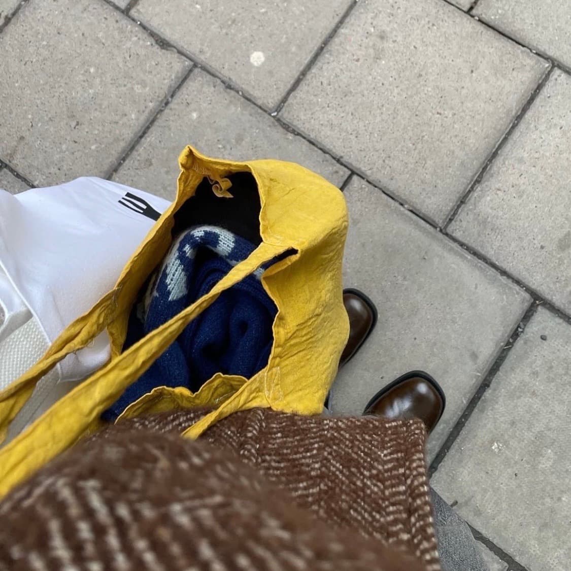 오라리 알파카 헤링본 트위드 블루종 001사이즈 상품이미지4