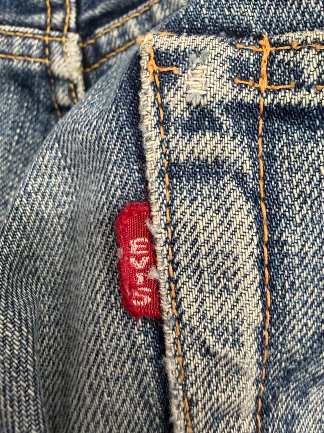 90s Evisu 에비수 초기형 evis 황소패치 셀비지 데님 상품이미지7