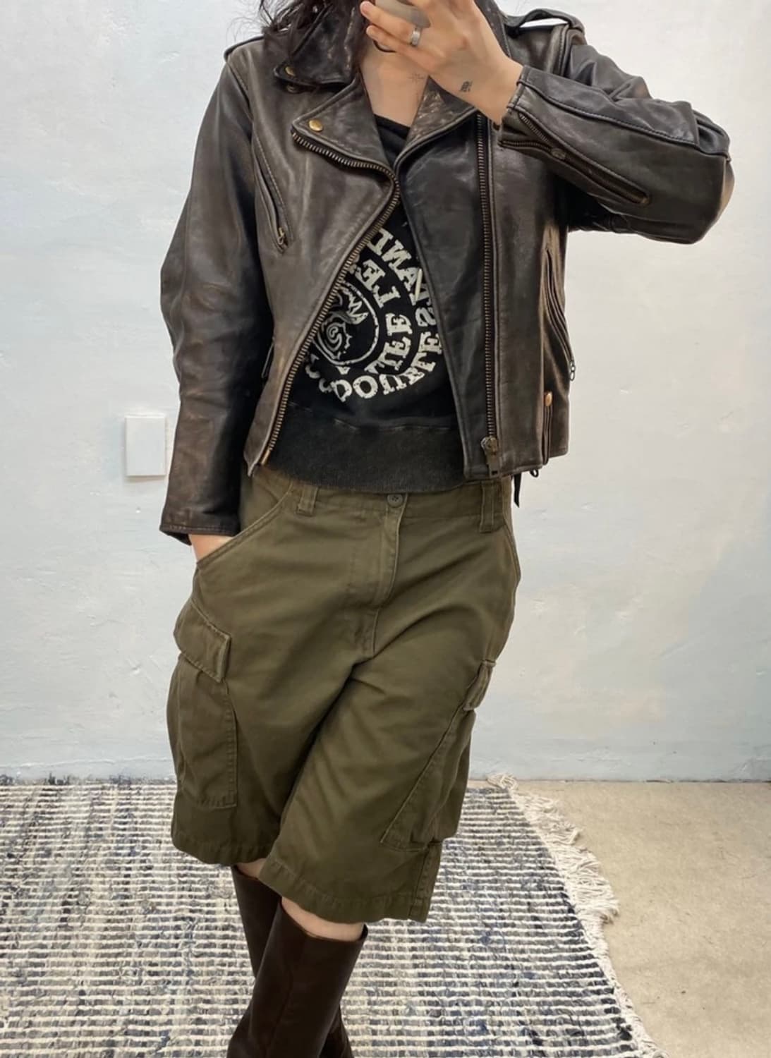 [1581]Schott black leather jacket 상품이미지3