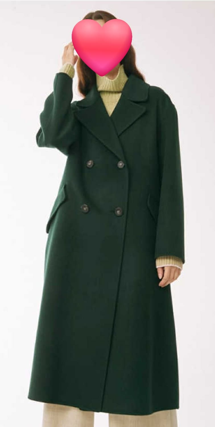 마인 여성롱코트 55 핸드메이드 그린 더블코트 AD11 상품이미지7