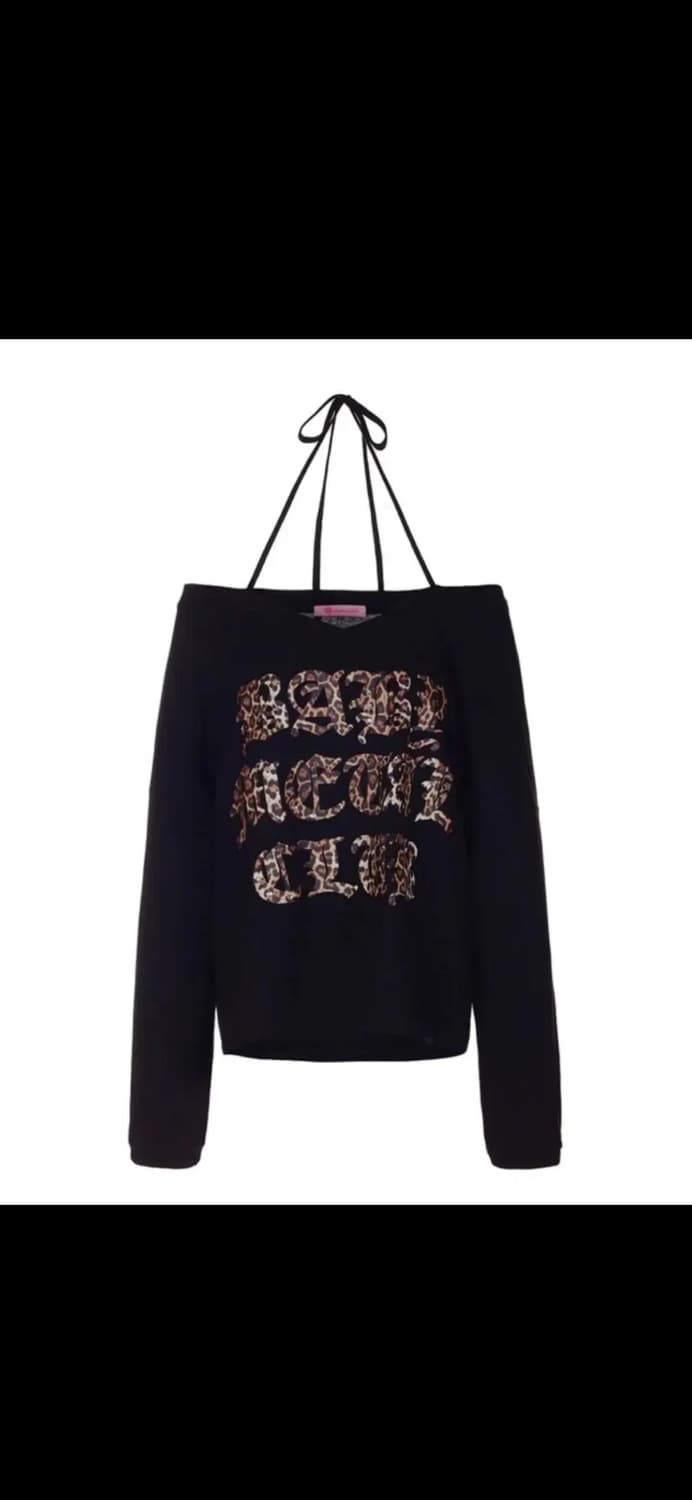 베이비메탈클럽 베메클 레오파드 스트링 티 블랙 검정 상품이미지1