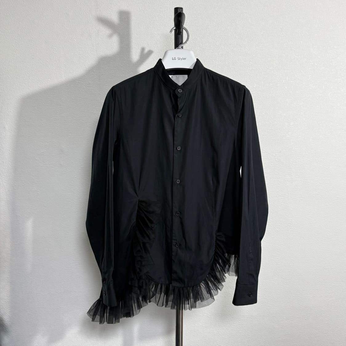 23ss 느와케이니노미야 꼼데가르송 튤 프릴 셔츠 s 상품이미지2