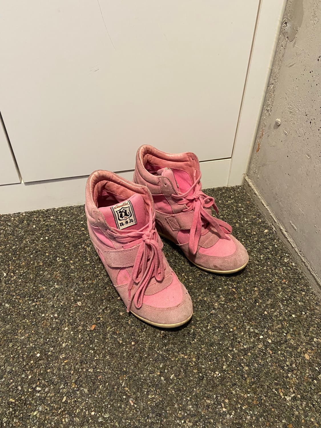 아쉬(Ash) 웨지힐 하이탑 스니커즈 핑크 상품이미지1