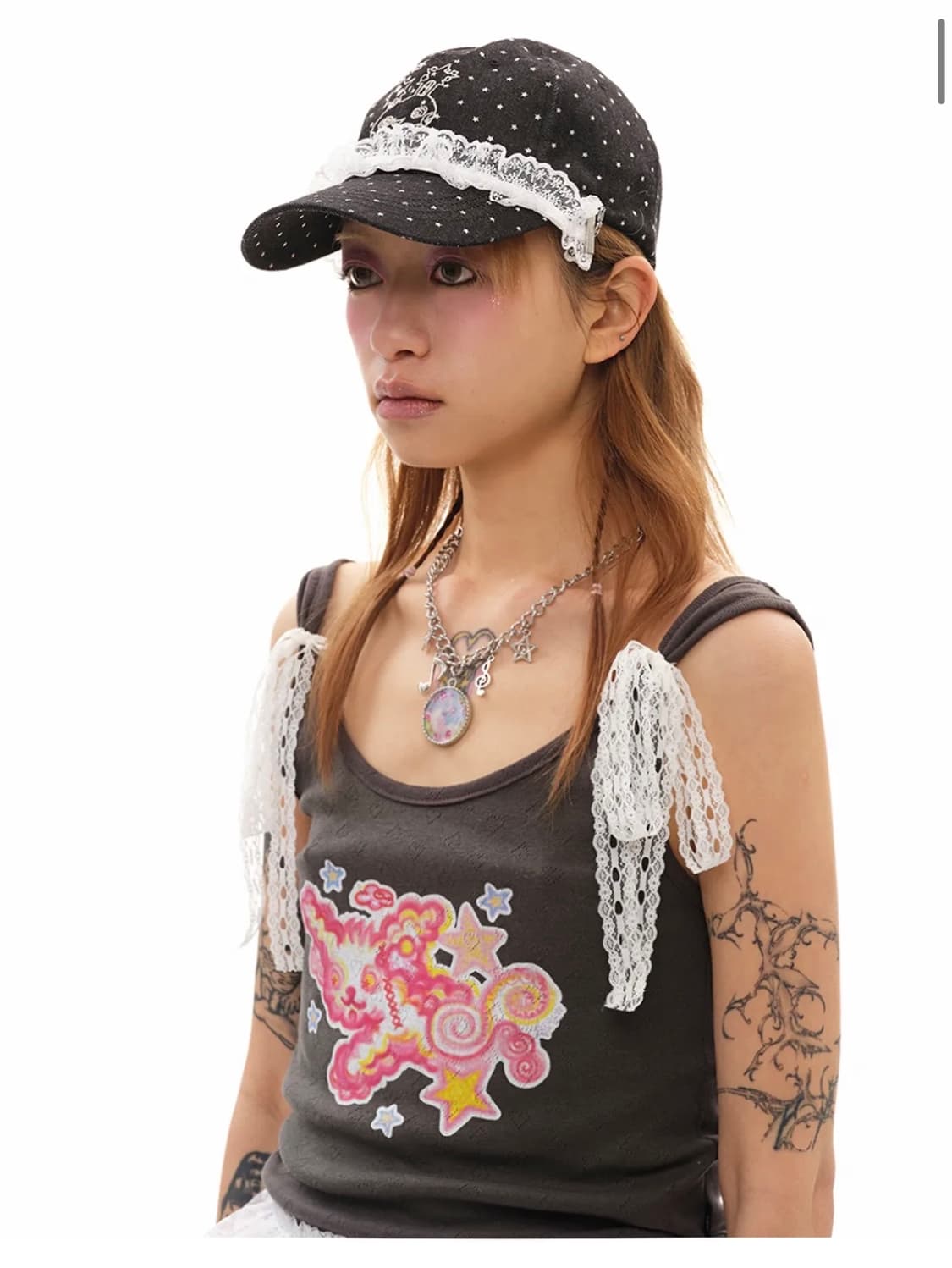 유쓰배쓰 Loli bunny Lace ball Cap_black 상품이미지1