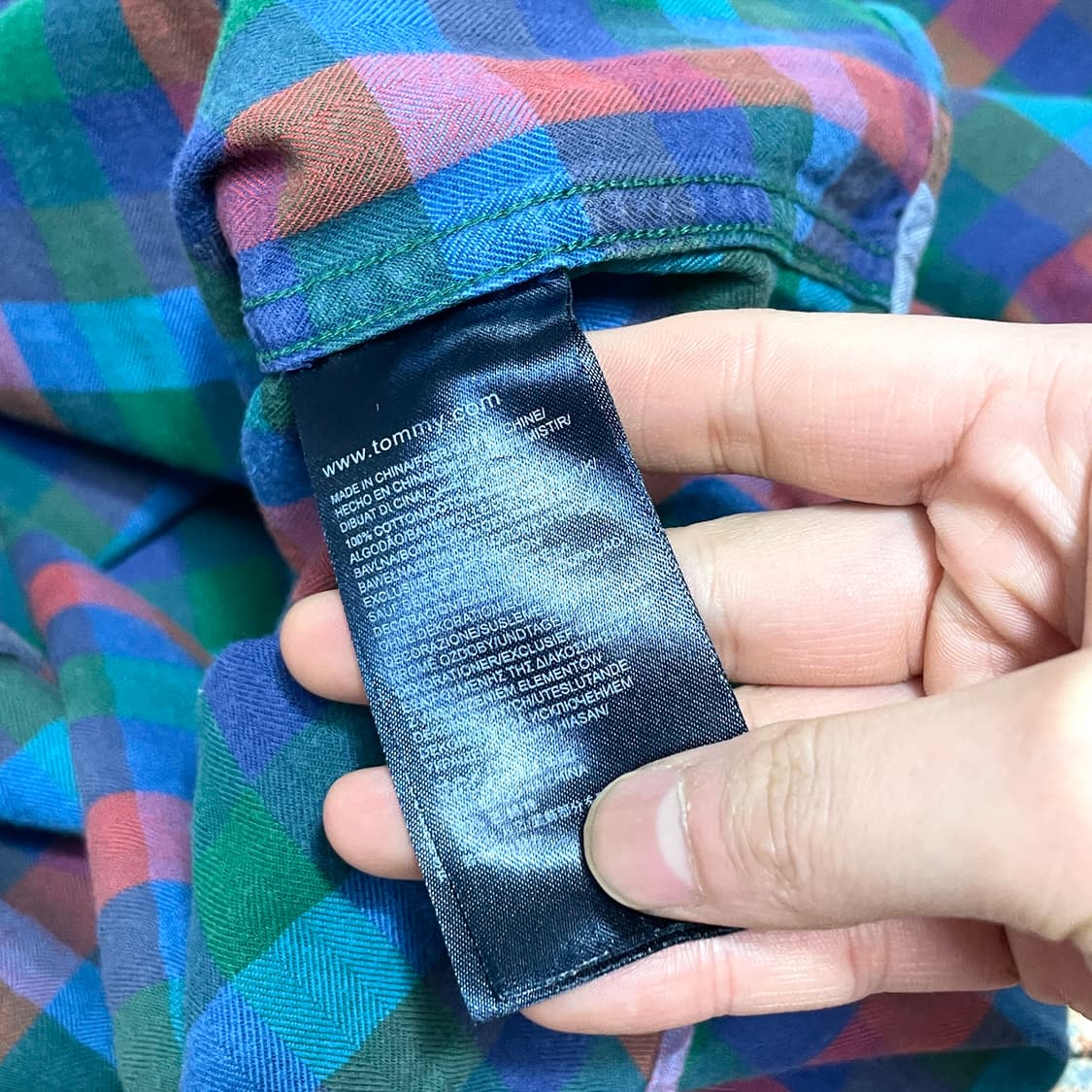 타미힐피거 그린 블루 깅엄체크 남성S 상품이미지6