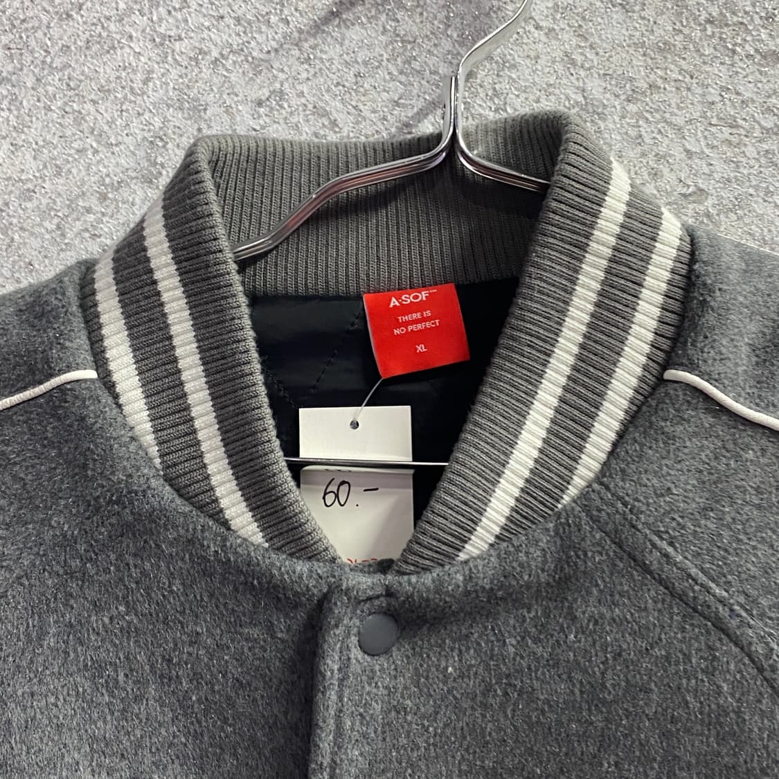 ASOF 컬러블럭로고 울 바시티 B3683 상품이미지3