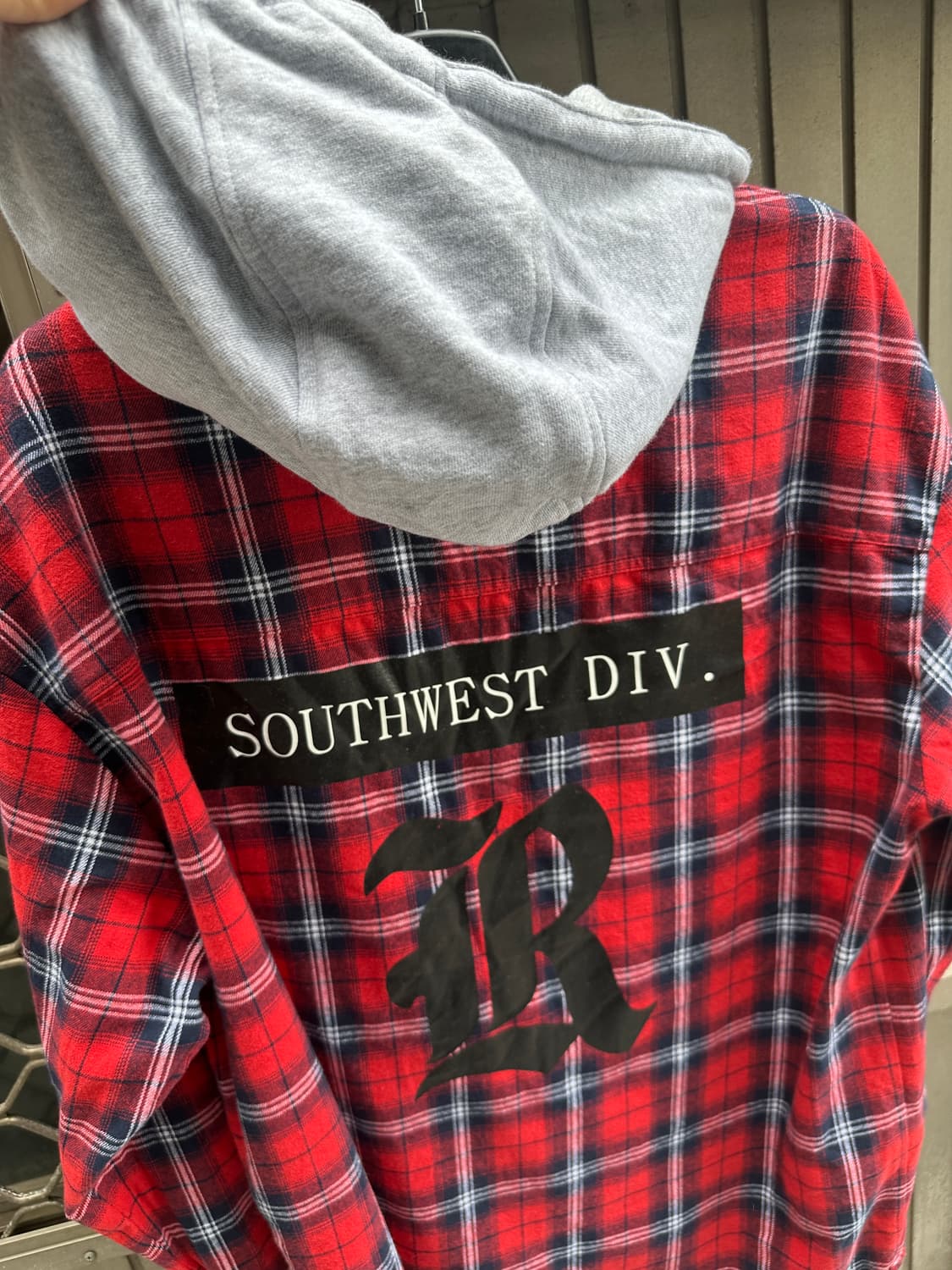 NBA red hoodie flannel long shirt jacket 상품이미지7