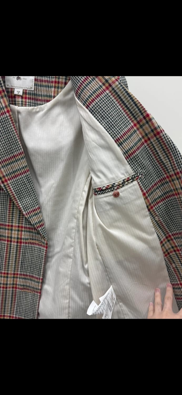써스데이아일랜드 체크 더블자켓 상품이미지5