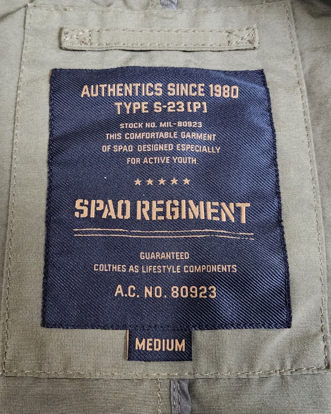 스파오 Spao Regiment 항공점퍼 / 블루종 / 봄버재캣 M 상품이미지4
