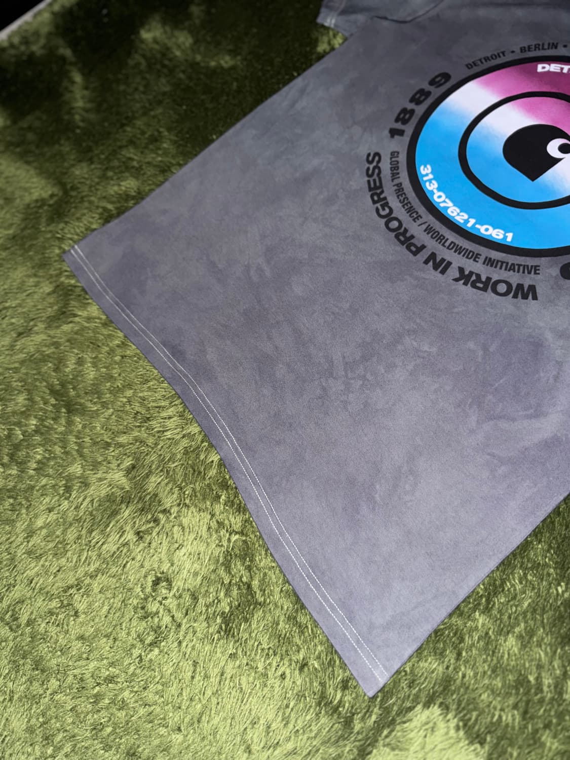 [M] 칼하트 WIP 핸드 다잉 루즈 핏 디트로이트 그래픽 티셔츠 상품이미지9