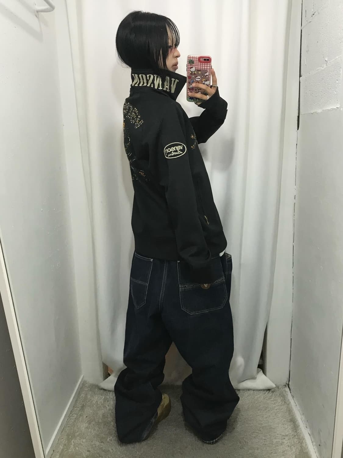 Vanson Embroidery Cubic Two-way Jersey 상품이미지5