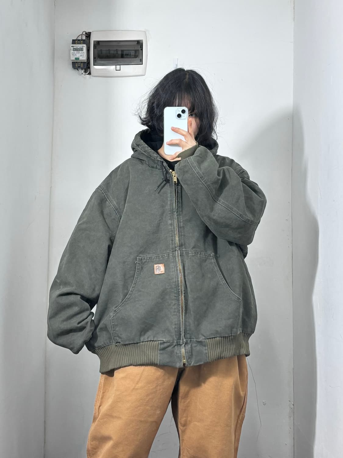 칼하트 j130 카키 덕 액티브 자켓 상품이미지1