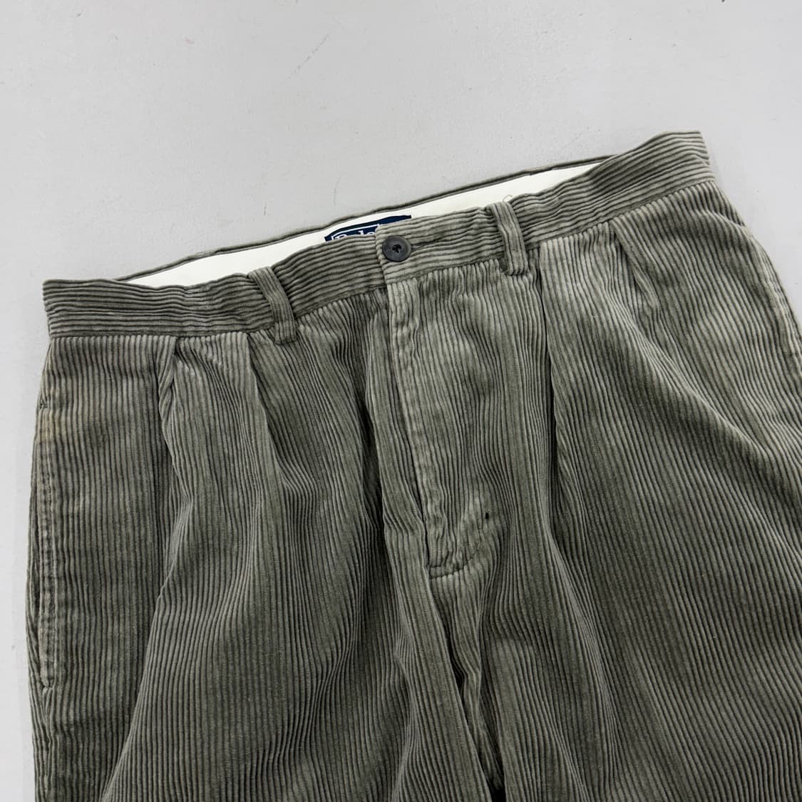 폴로 코듀로이 카키 와이드 코튼 치노팬츠 상품이미지4