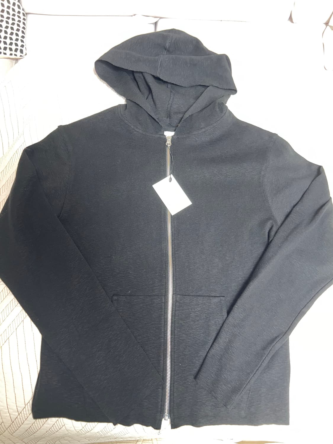 모노프리베 텍스쳐 후드집업 블랙 2 사이즈 상품이미지2