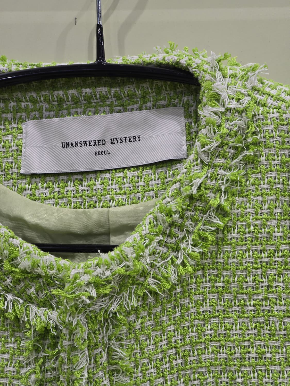 트위드 크롭 자켓 그린 상품이미지2