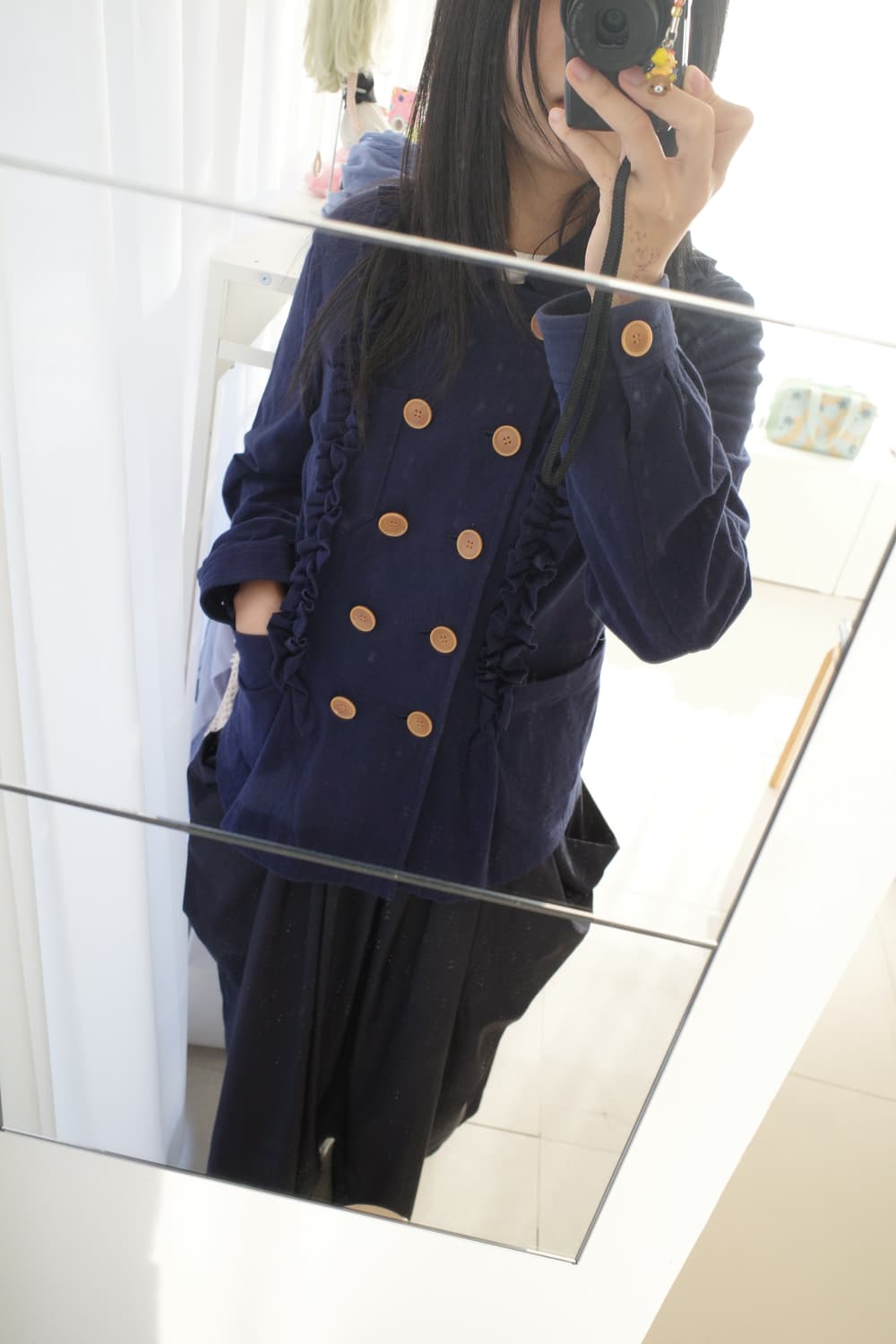 Frill jersey peacoat 상품이미지3