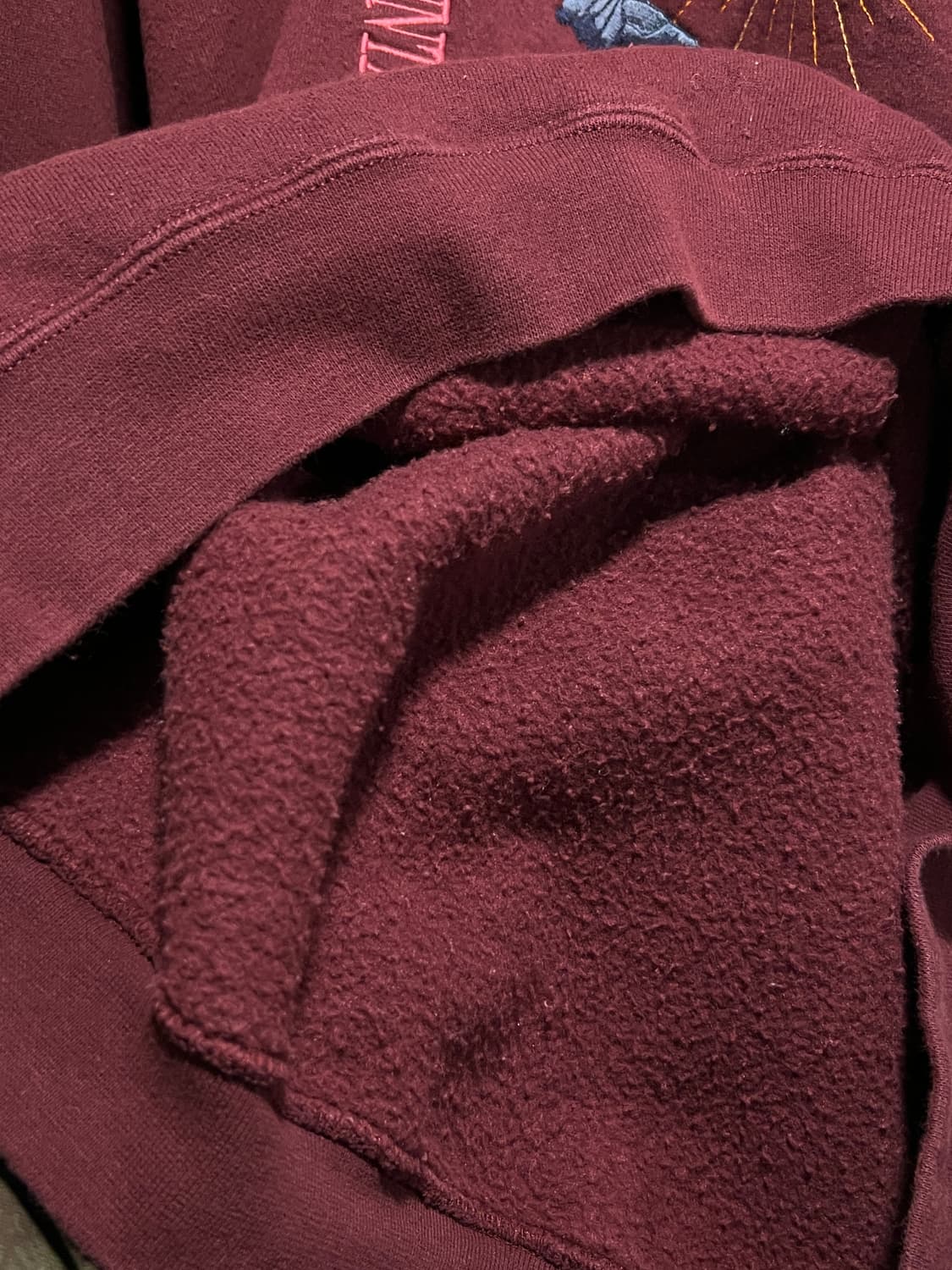 [L]90's Lee Made in USA 마운틴 스키 버건디 스웻셔츠 상품이미지5