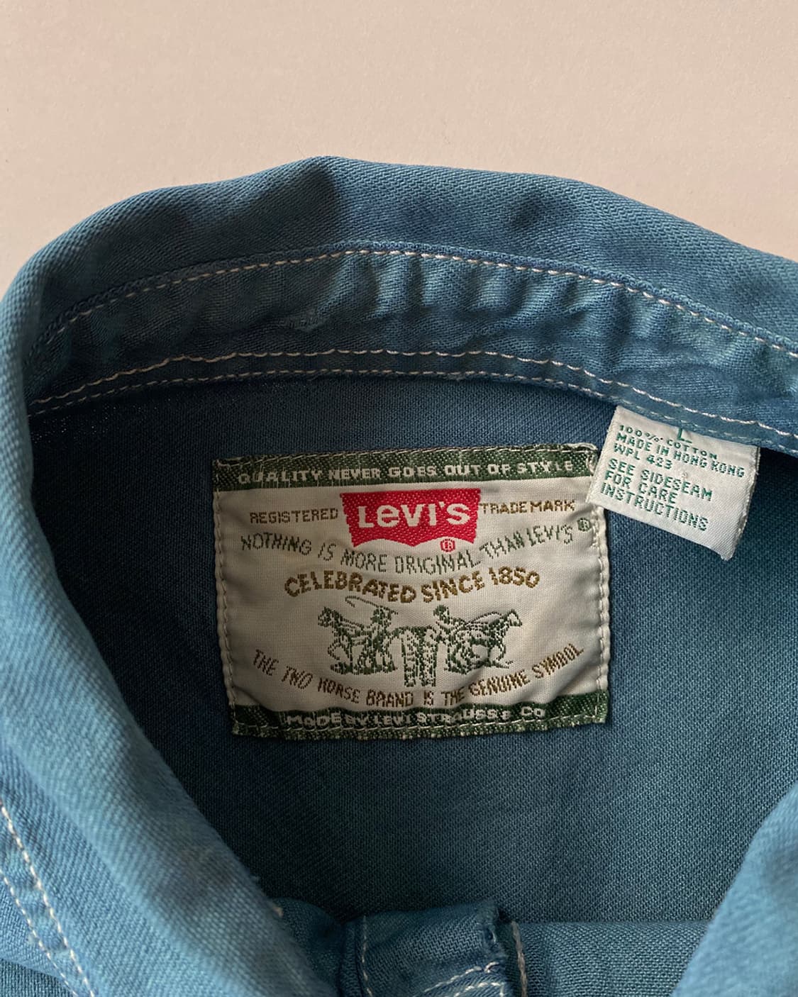 리바이스 페인팅 다잉 다크 그린 셔츠 상품이미지4