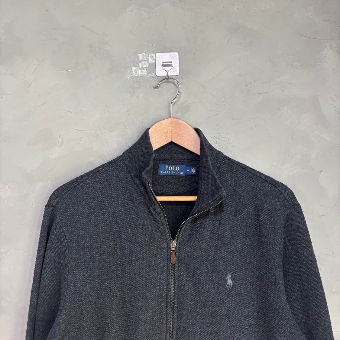 폴로 랄프로렌 니트 집업 차콜 블랙 상품이미지2