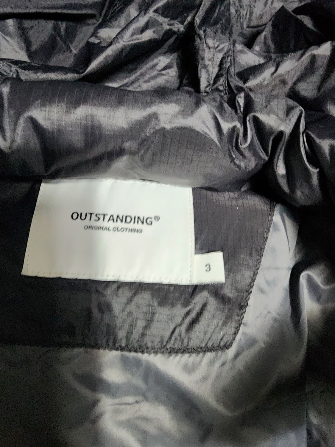 아웃스탠딩 구스다운 카라코람 패딩 블랙 3 상품이미지3