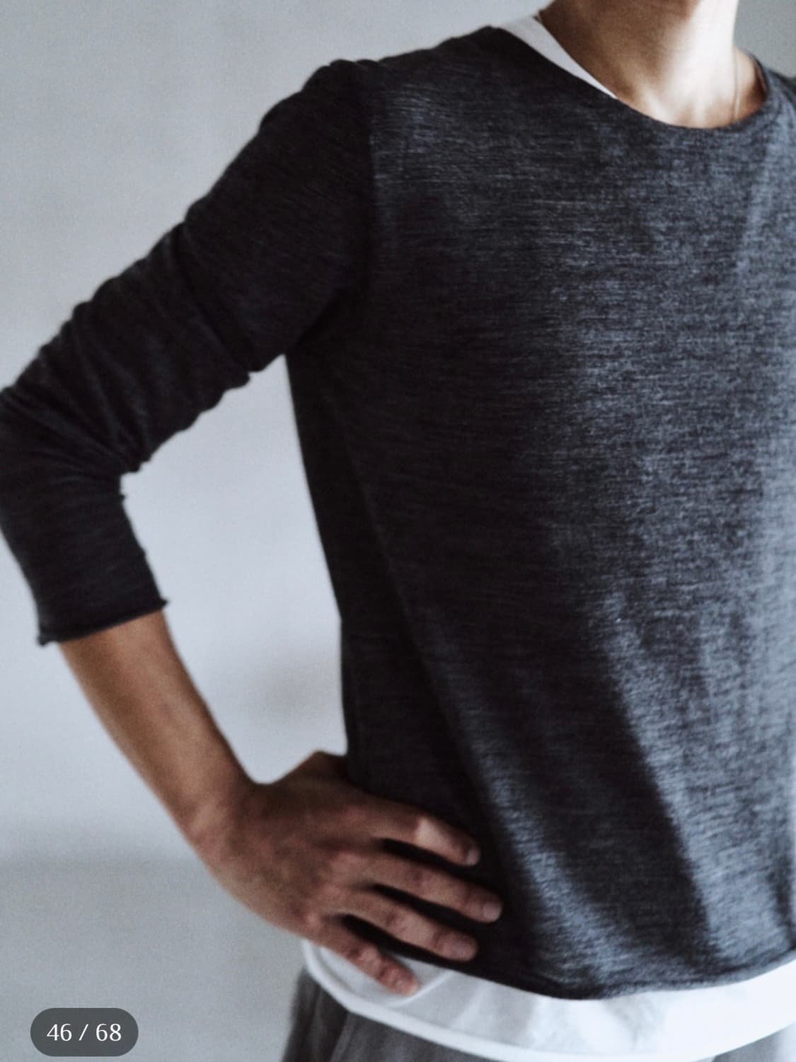 [1] 모노프리베 롱슬리브 차콜 상품이미지2