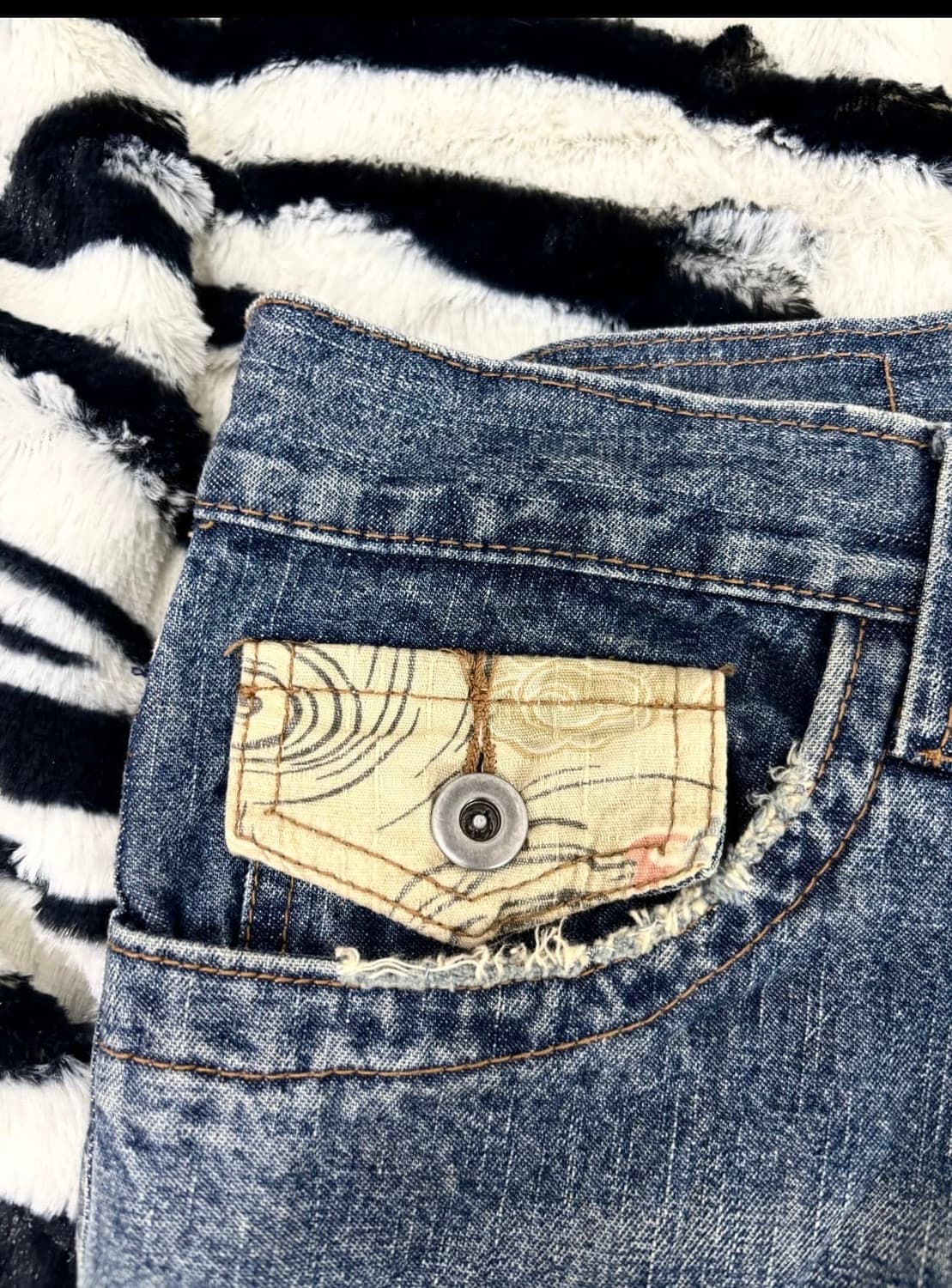 Jungle Storm] Oriental Print Denim Loos 상품이미지7