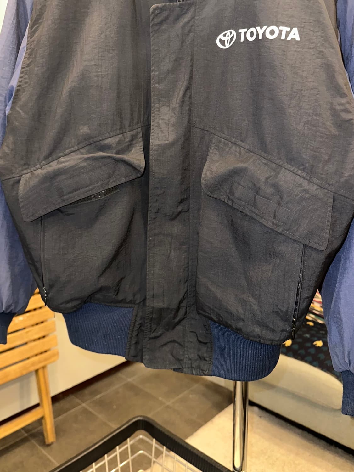 Toyota Tecno logo work bomber jacket 상품이미지8