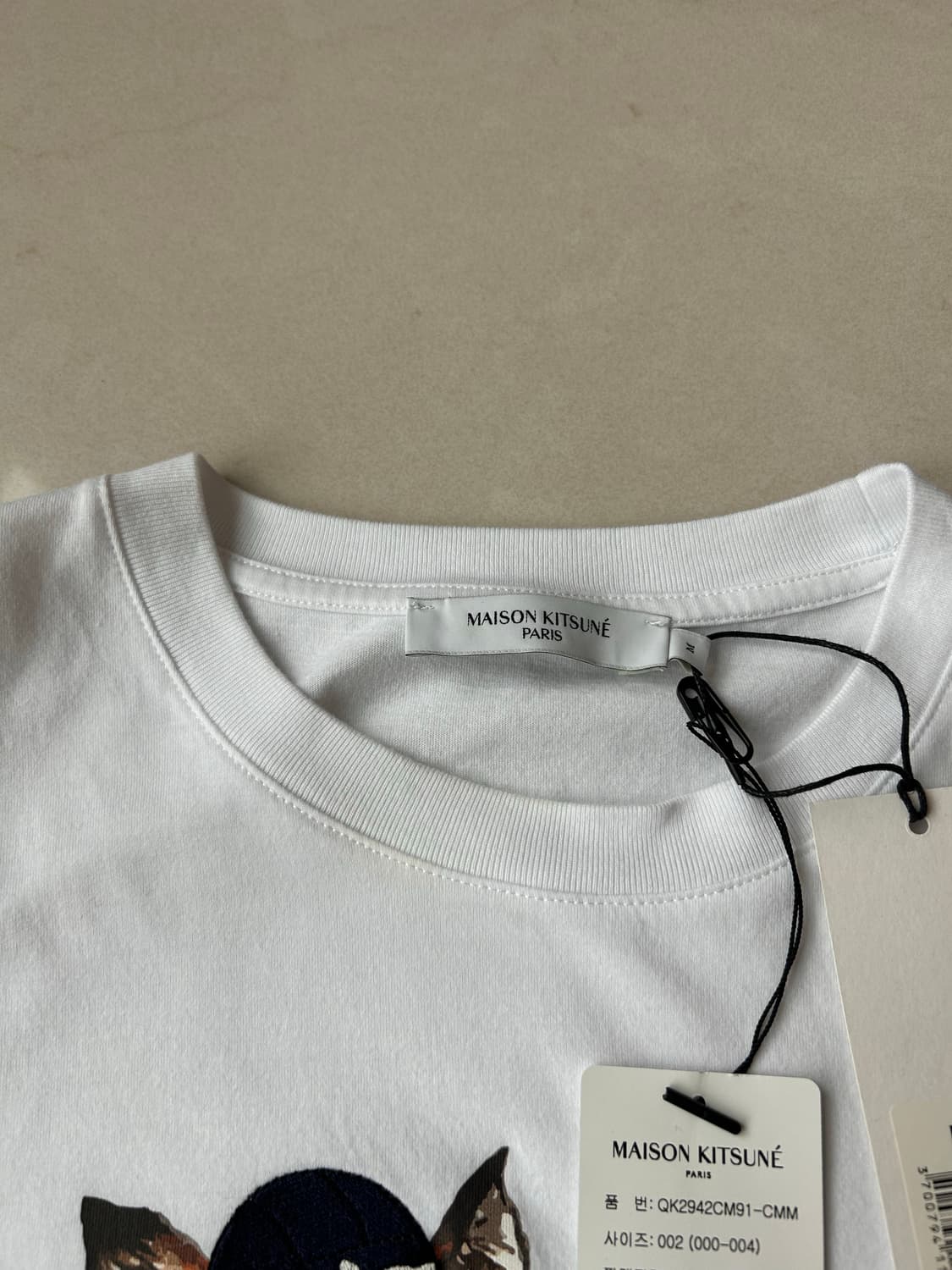 메종키츠네 폭스 자수 반팔티 M (새상품) 상품이미지3