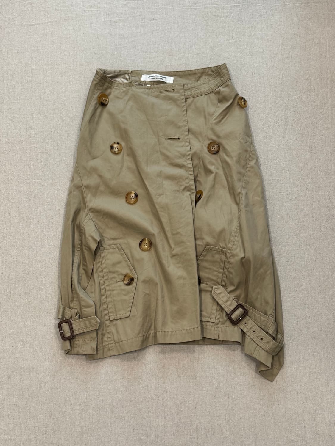 준야와타나베 06ss 디컨스트럭티드 트렌치코트 스커트 상품이미지4