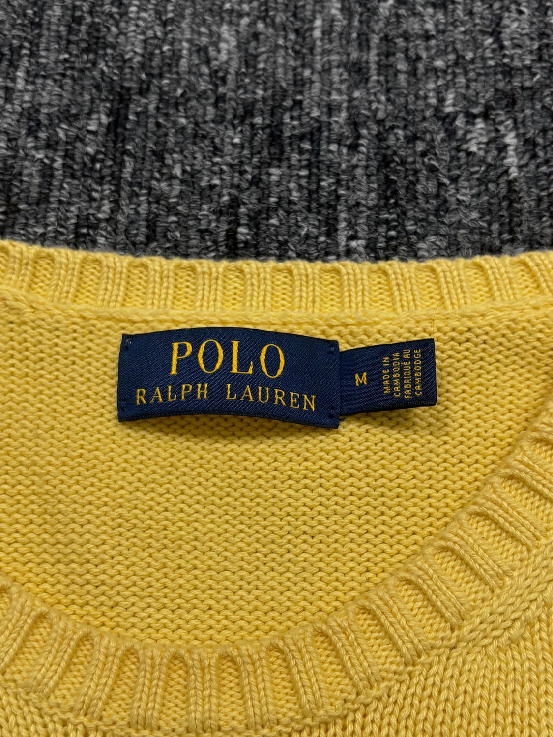 폴로 옐로우 코튼 니트 상품이미지6