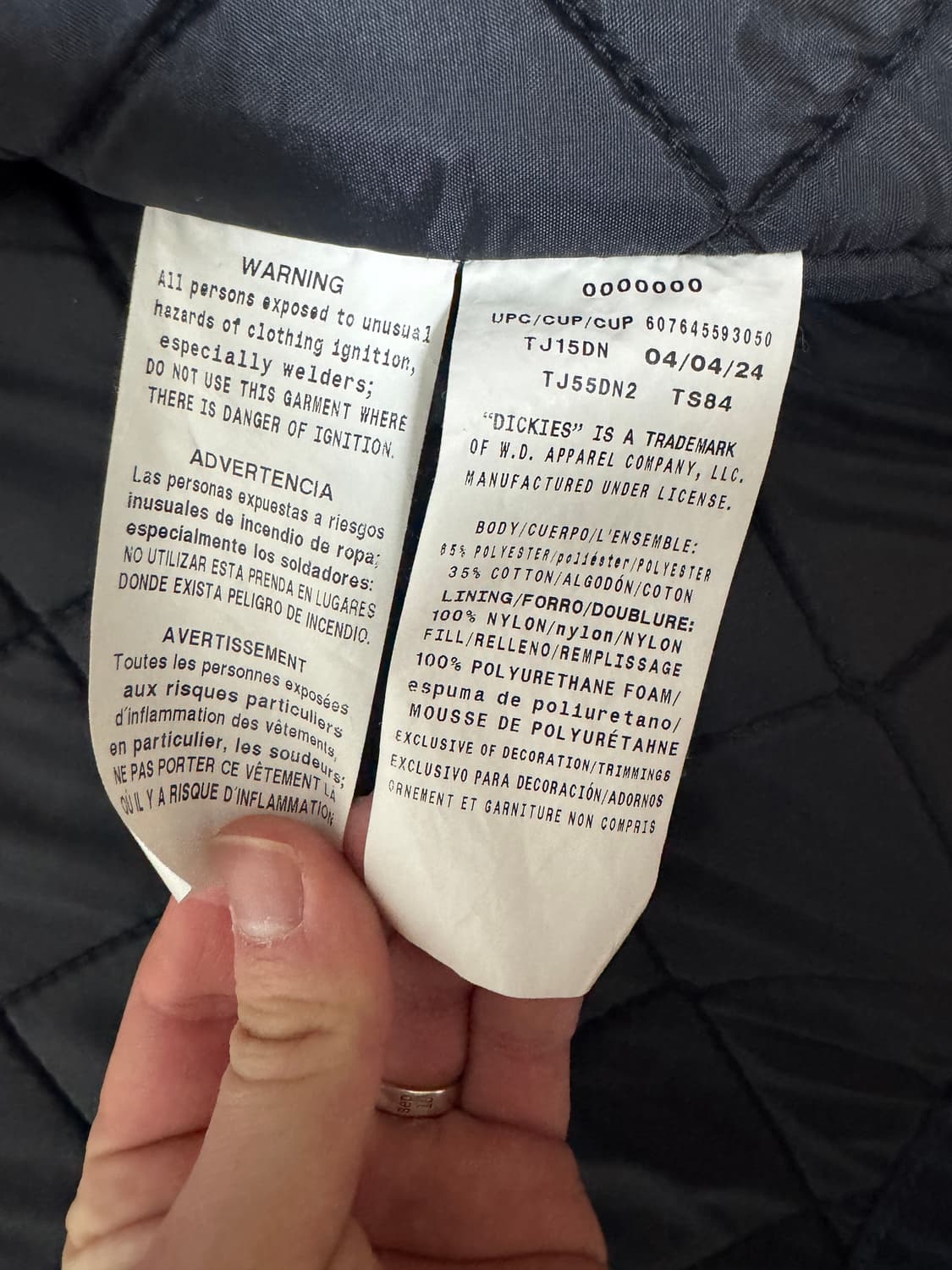 [M]디키즈 인슐레이티드 아이젠하워 자켓 네이비 상품이미지6