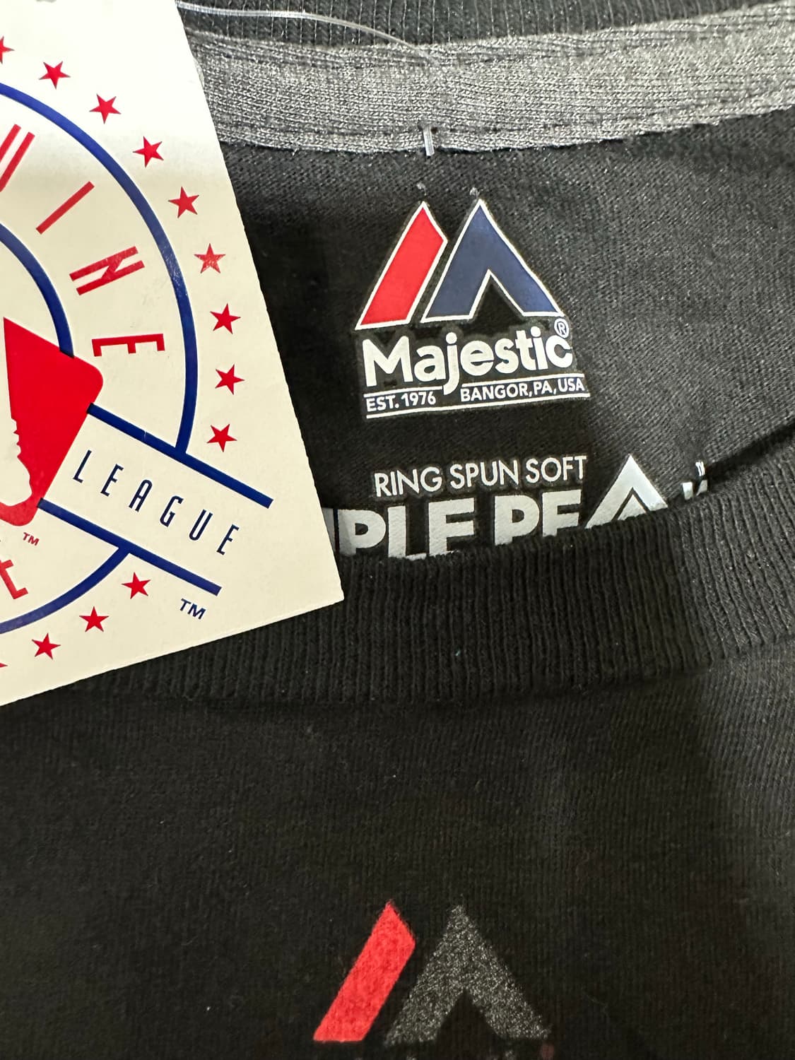 마제스틱 새상품 필라델리아 필리스 반팔 티셔츠 블랙 상품이미지3