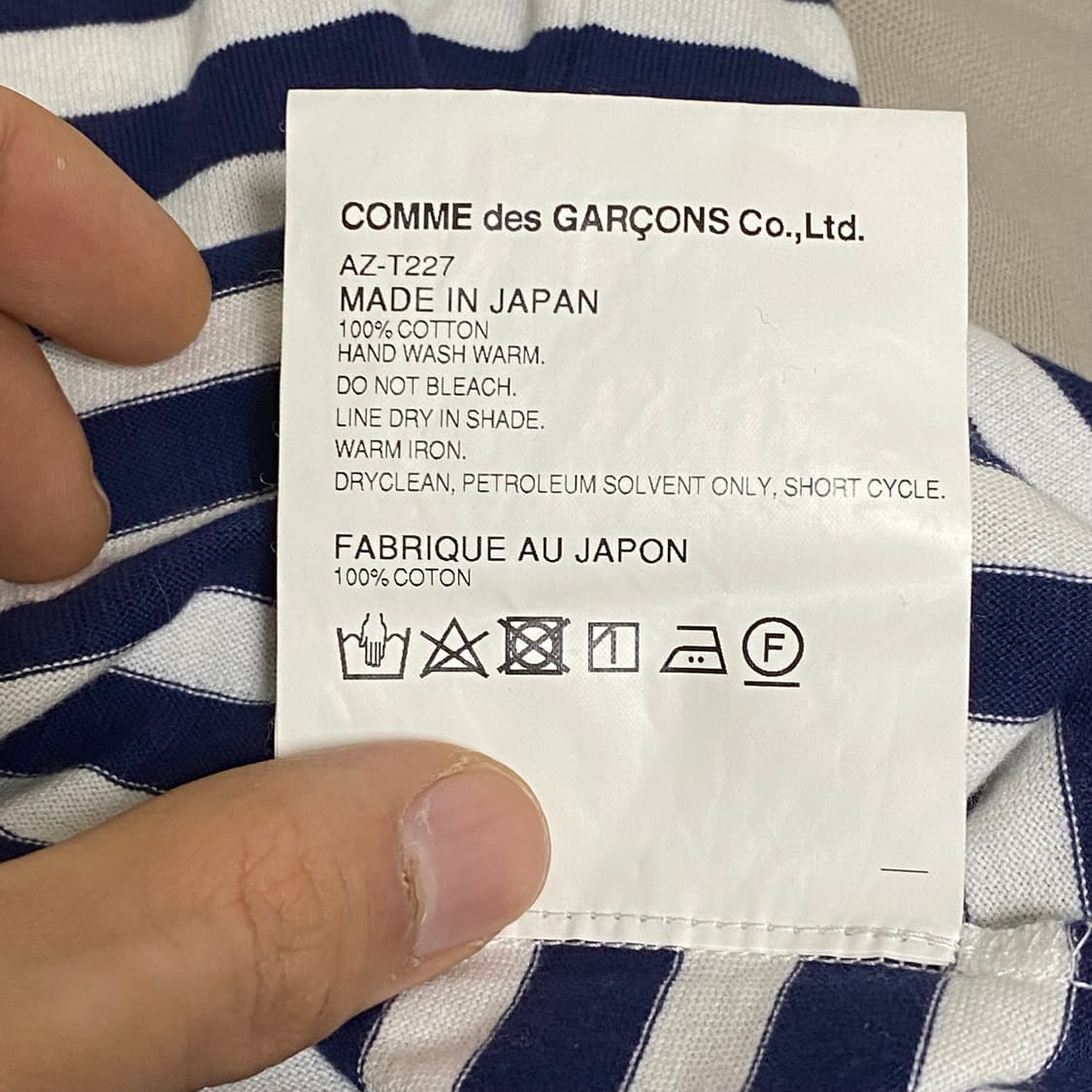 꼼데가르송 더블와펜 롱슬리브 네이비 L 상품이미지6