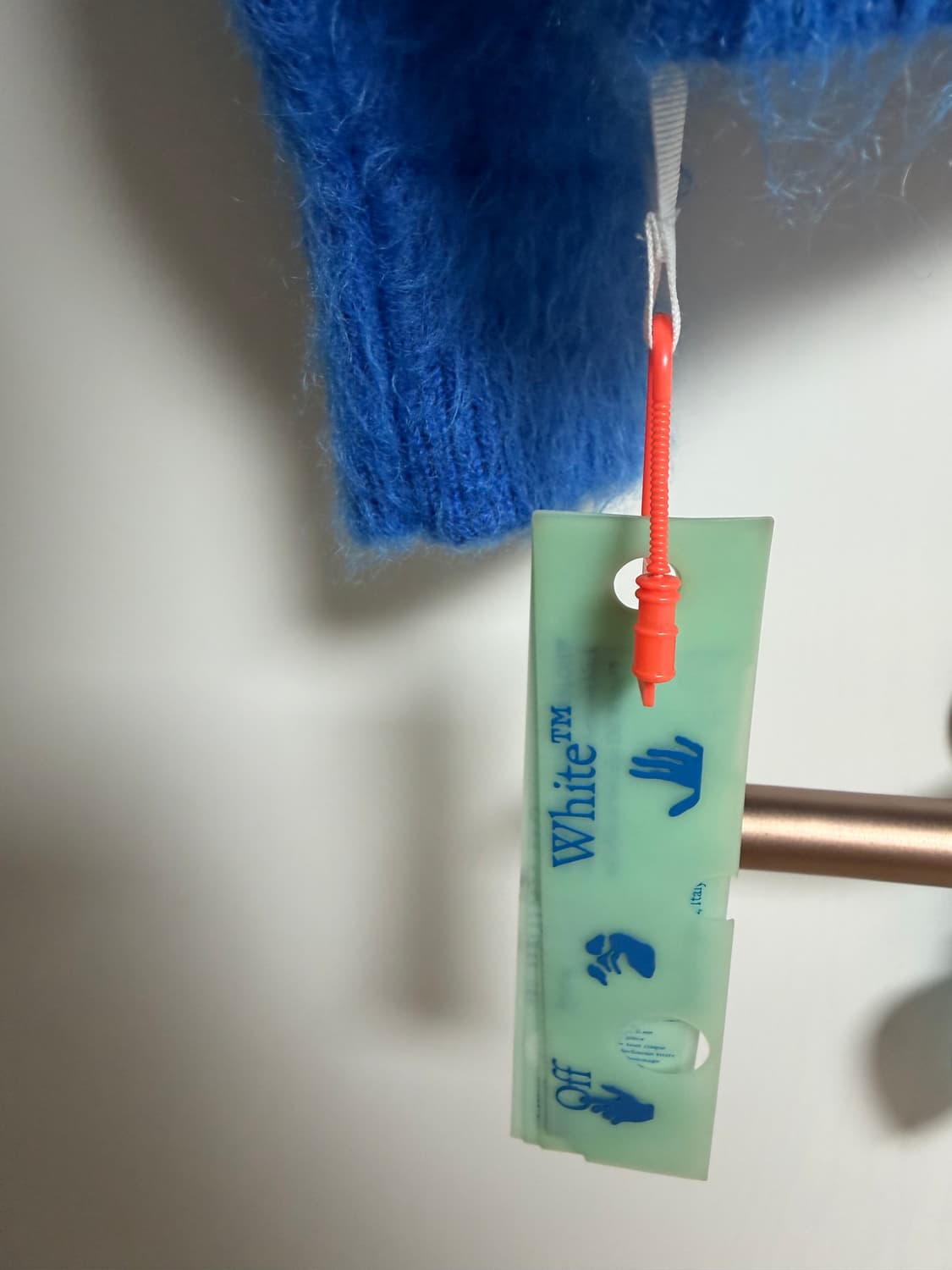 오프화이트 애로우 모헤어 후드 니트 상품이미지4