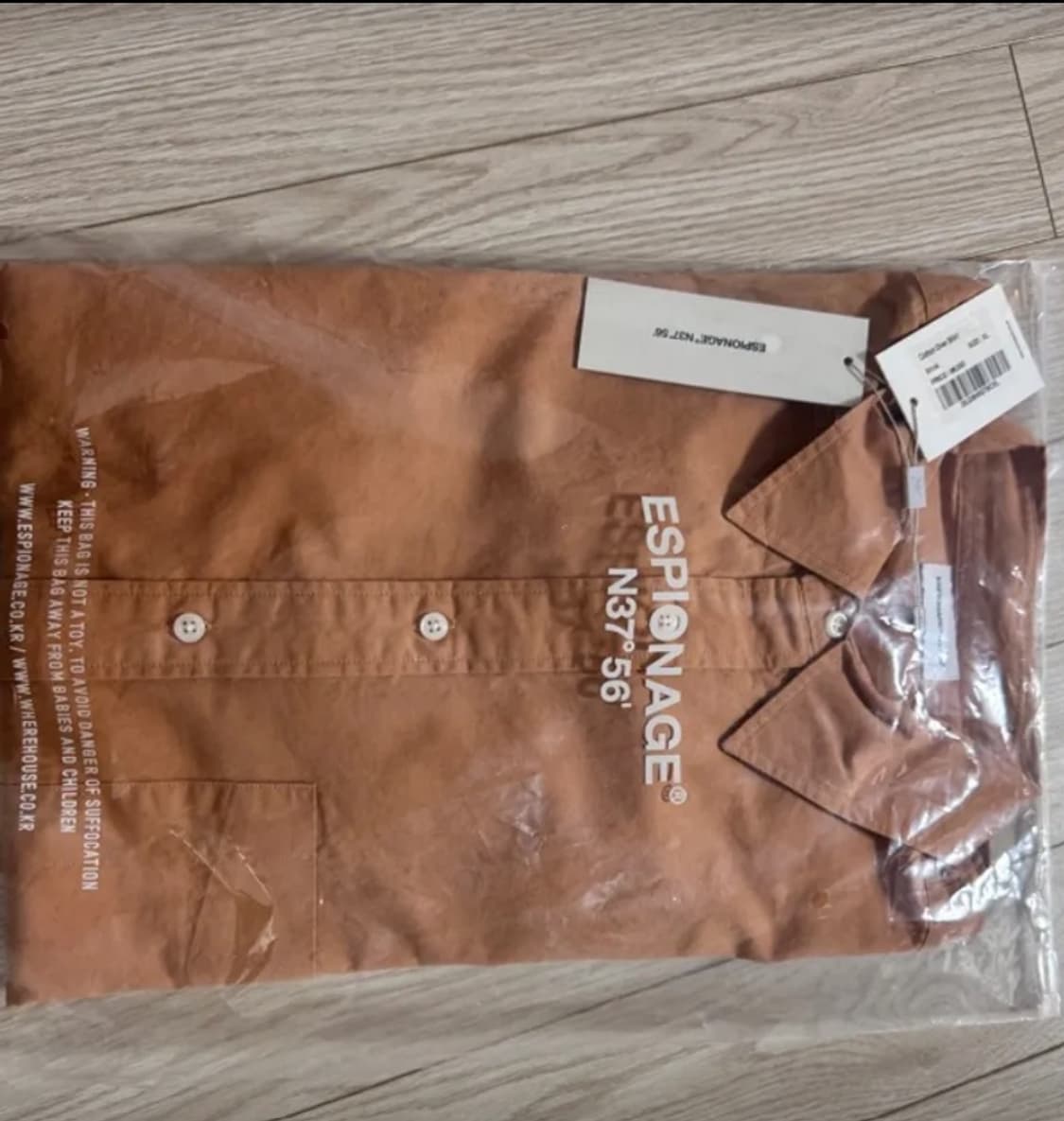 에스피오나지 셔츠 Cotton Over  Shirt Brick 상품이미지1