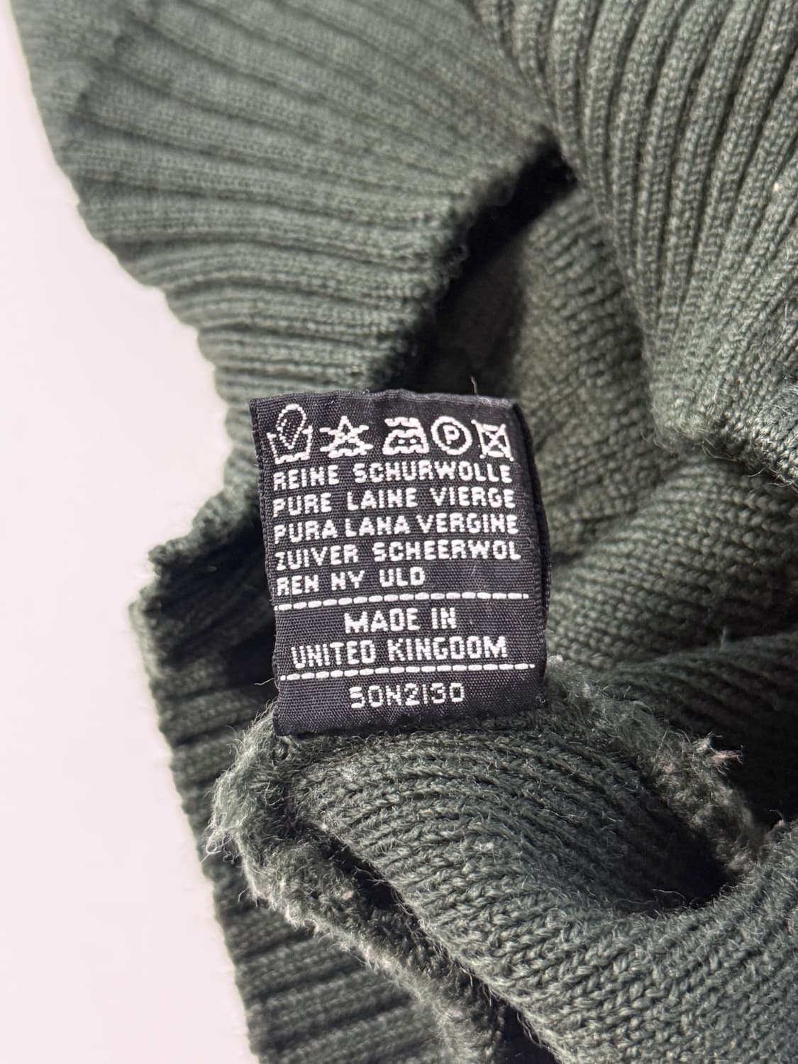 버버리 90‘s 오버핏 카키 코만도 니트 울 가디건 상품이미지6