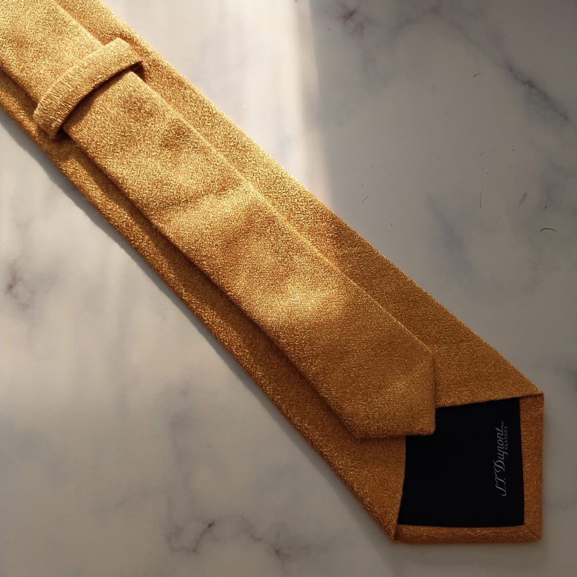 에스 티 듀퐁 실크 골드 텍스처 넥타이 8cm A+등급 K1426
 상품이미지9