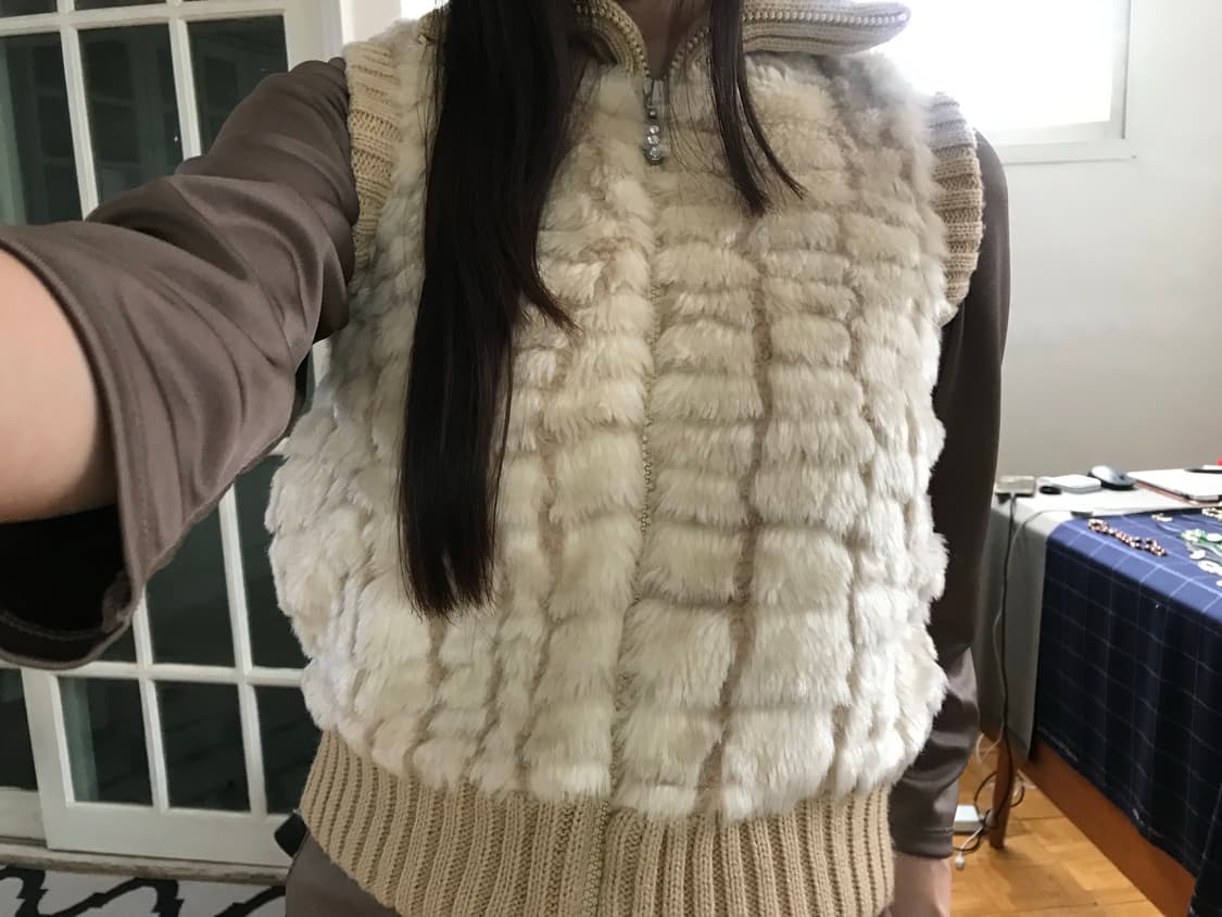 vintage fur knit zip-up 상품이미지8