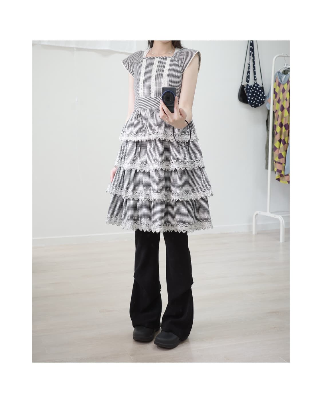 쿠미키요쿠 KUMIKYOKU check kangkang one-piece 상품이미지1