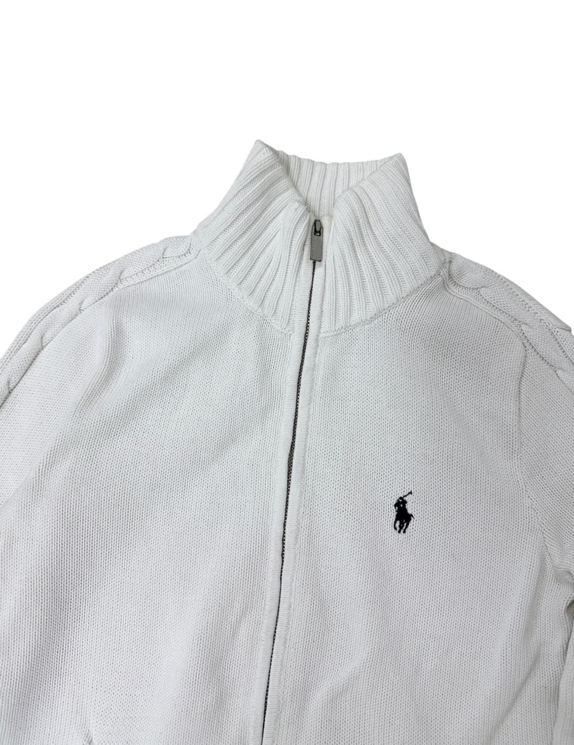 폴로 니트집업 화이트 (여성M) 상품이미지3