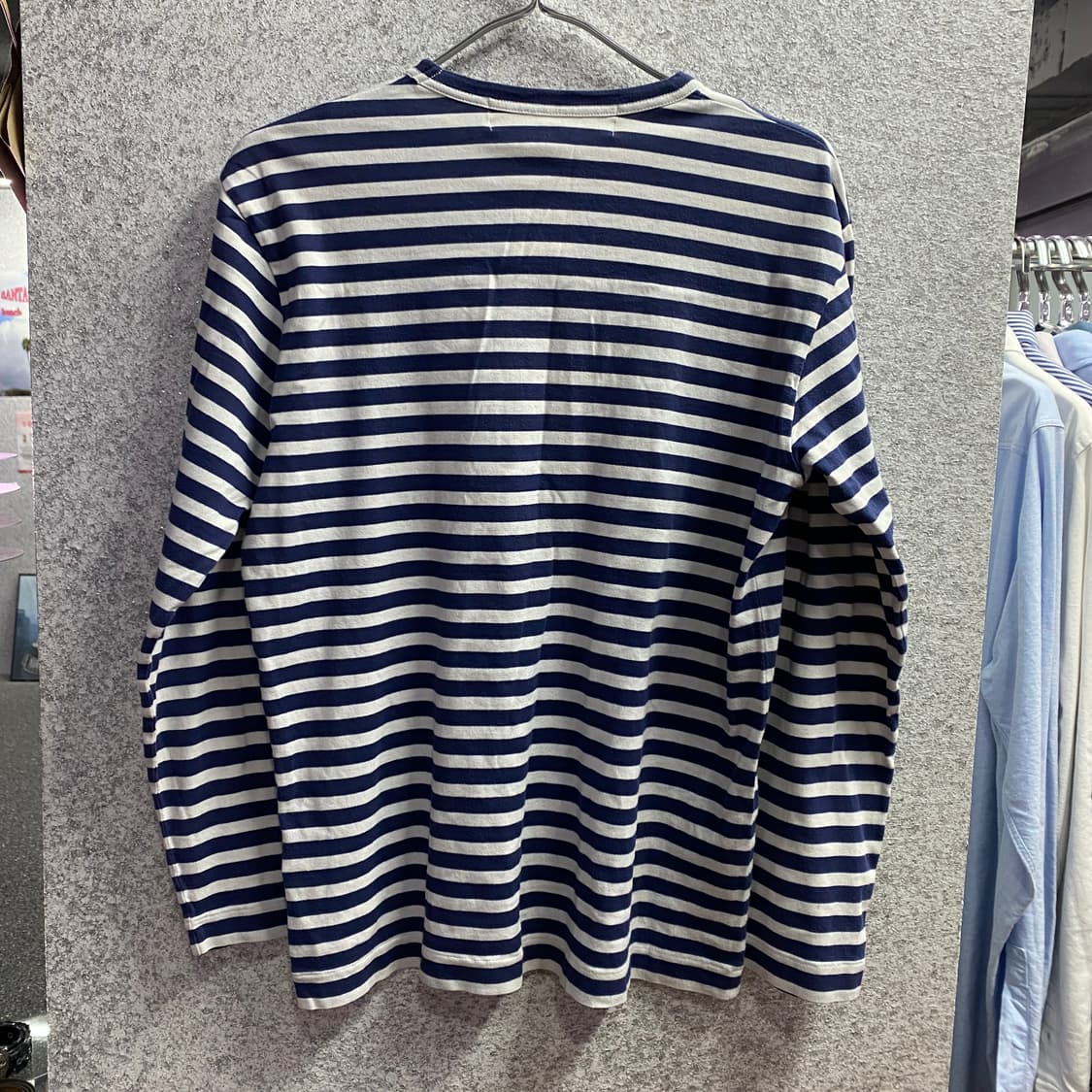 꼼데가르송 레드하트와펜 블루 스트라이프 롱슬리브 티셔츠 B3552 상품이미지5