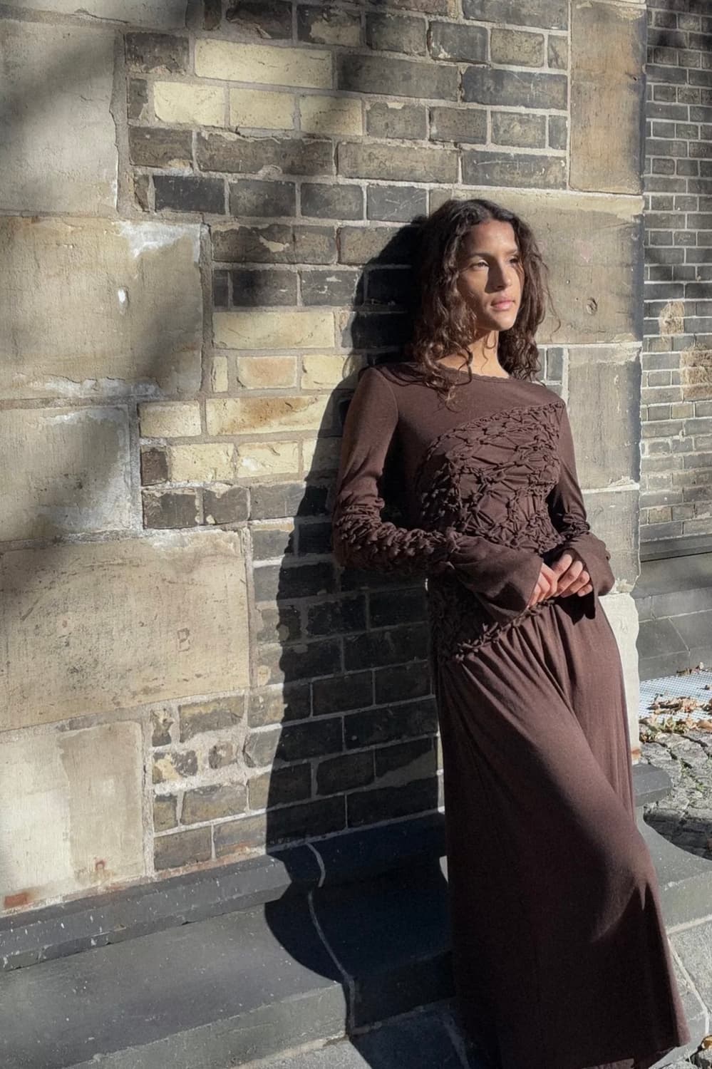 ZARA 셔링 미디 원피스 상품이미지3