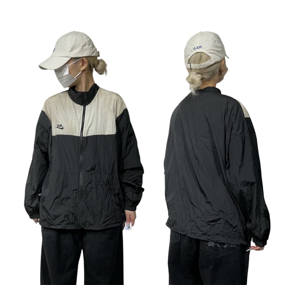 나이키 블랙 화이트 바람막이 트랙 자켓  상품이미지1