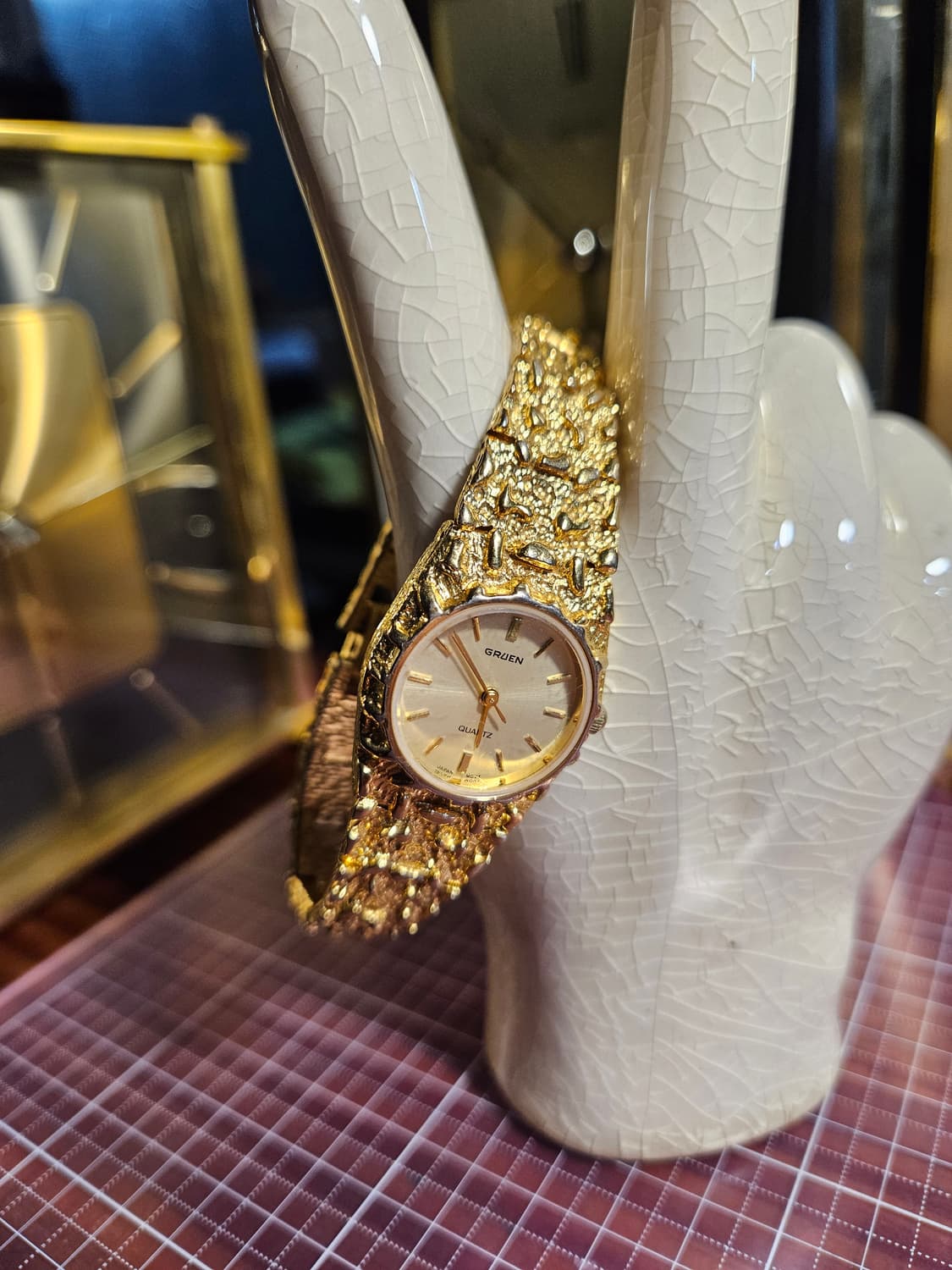 빈티지 gruen 여성용 너겟 금장 시계 쿼츠 판매합니다 상품이미지1
