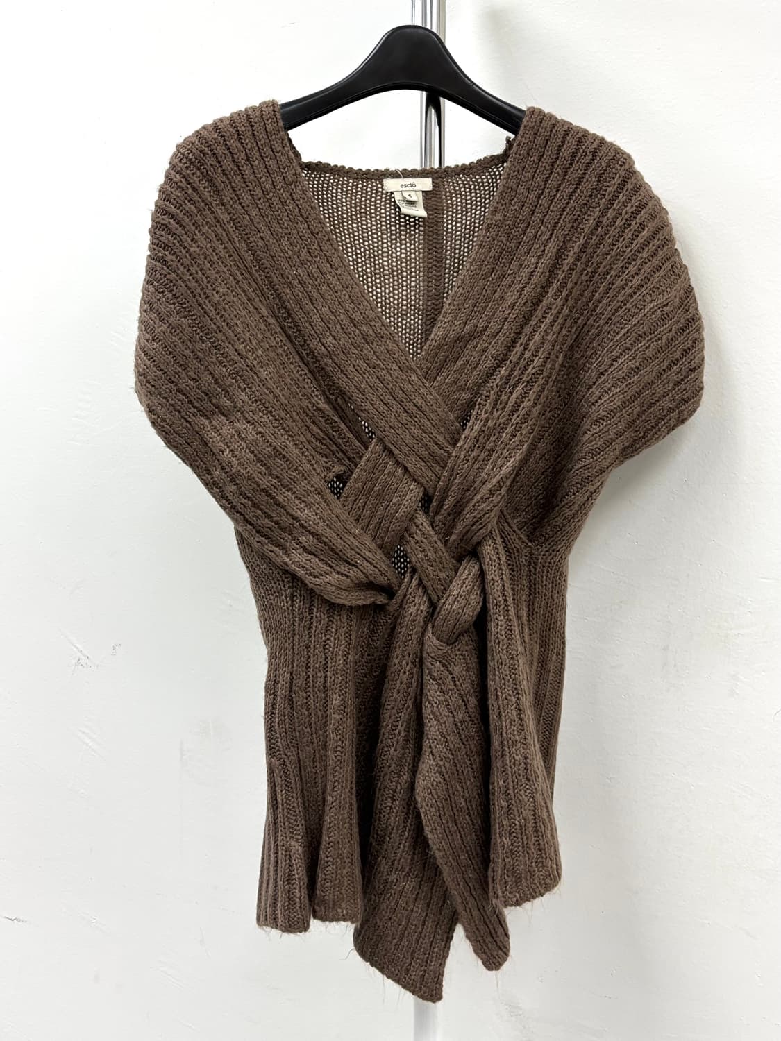 빈티지 브라운 반팔 니트 상품이미지4