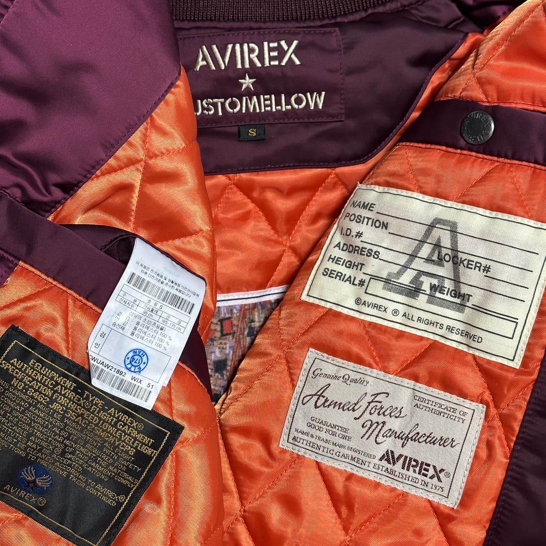 커스텀멜로우 아비렉스 MA-1 플라이트 자켓 상품이미지7